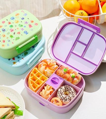 Caja de almuerzo de plástico 900ml para niños