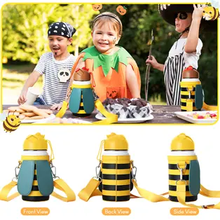 Cuero niños 14 oz botella de agua bolsa SJB073