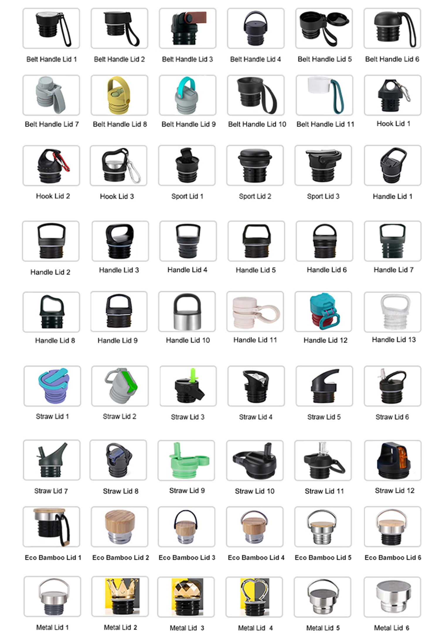 Tapas estándar de la botella de boca