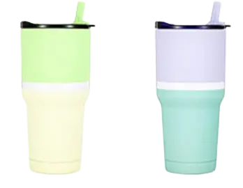 Taza de cerveza de acero inoxidable con tapa de bebida doble de 30 oz 01609A